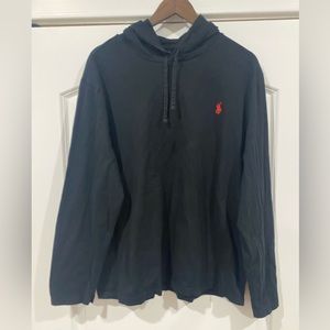 Polo - Men’s black lightweight hoodie size XL